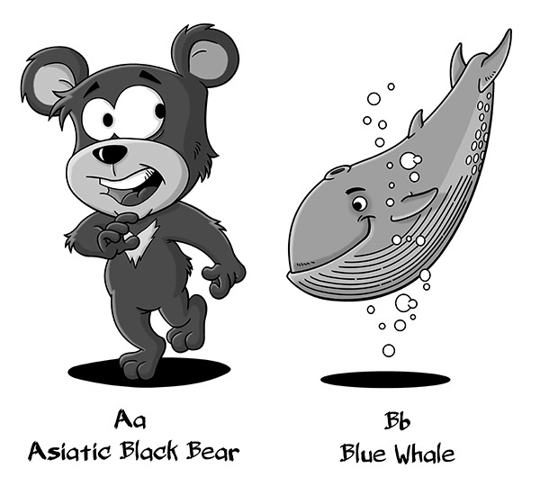 A & B Animal Alphabet Part One