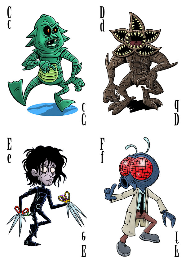 C to F  Monster Alphabet Part 2