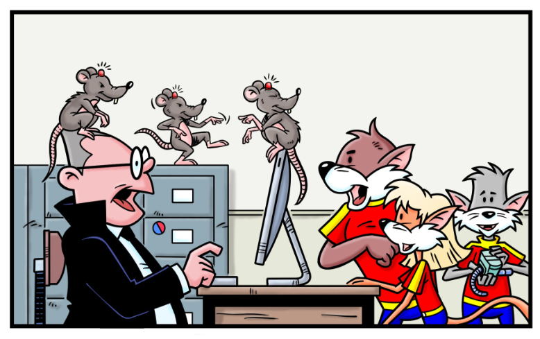 Cat Troop comic panel
