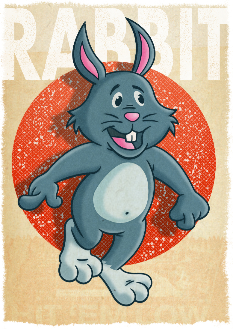 anthropomorphic rabbit