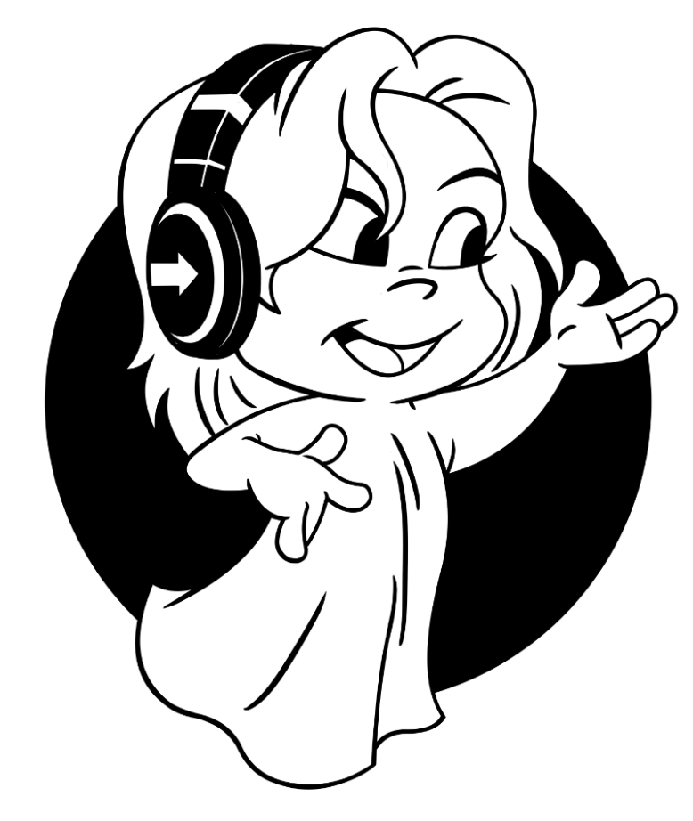 Ghost with Headphones
