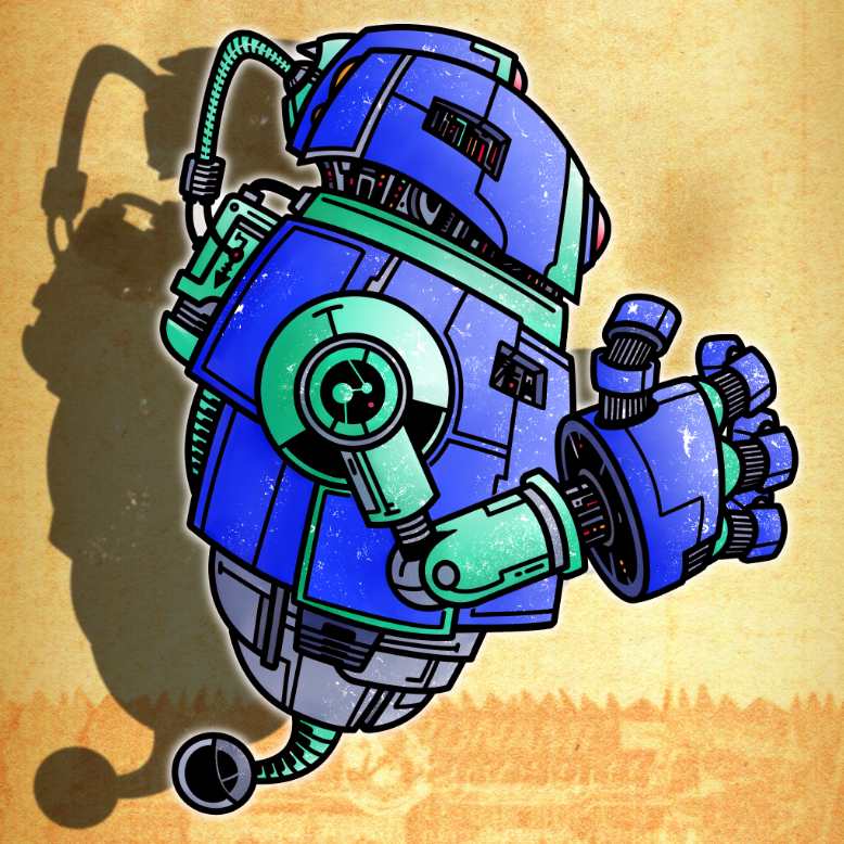 Green and Blue Robot