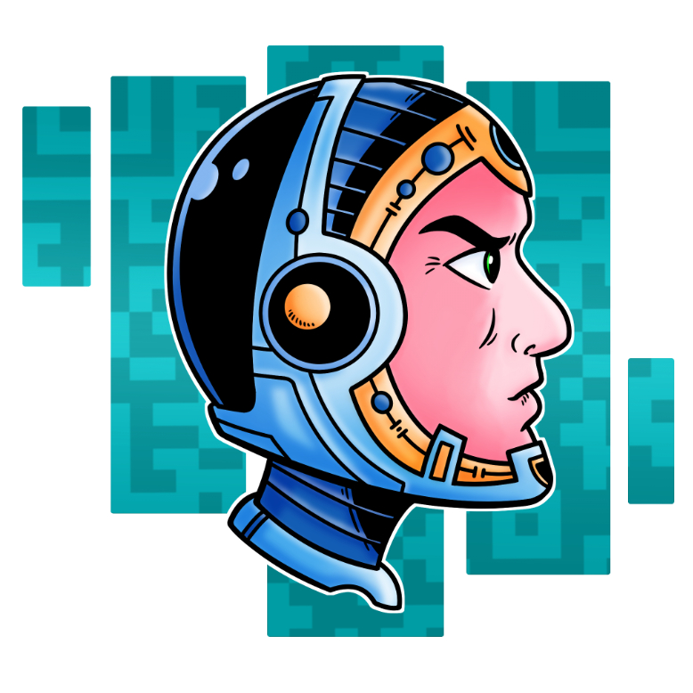 Man wearing a High Tech Helmet