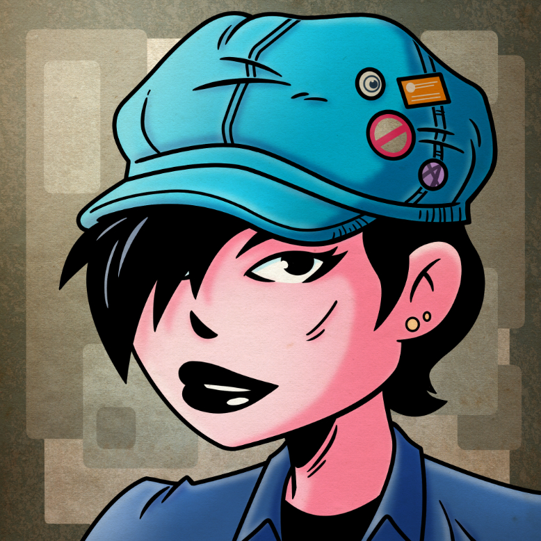 Girl wearing a blue cap