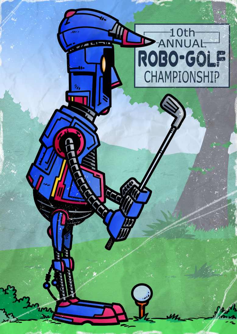 Robot Golfer poster