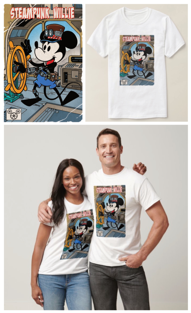 Steampunk Willie T-Shirt on Zazzle