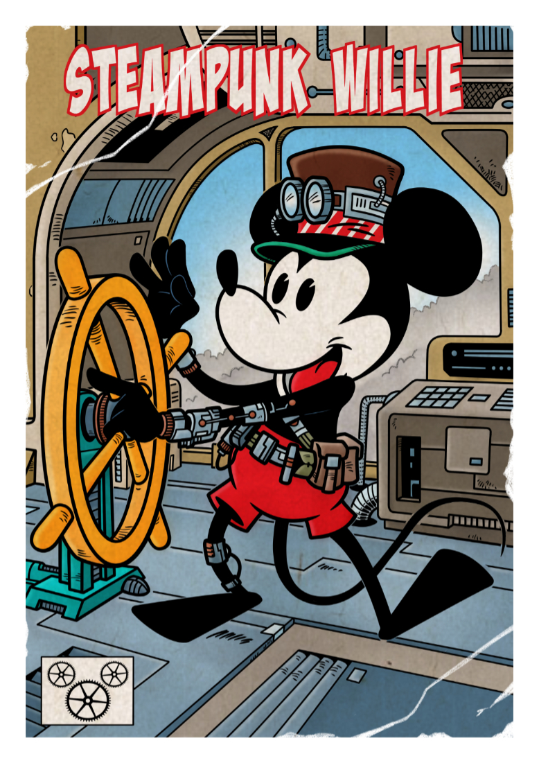 Steampunk Willie -  steampunk version of steamboat willie