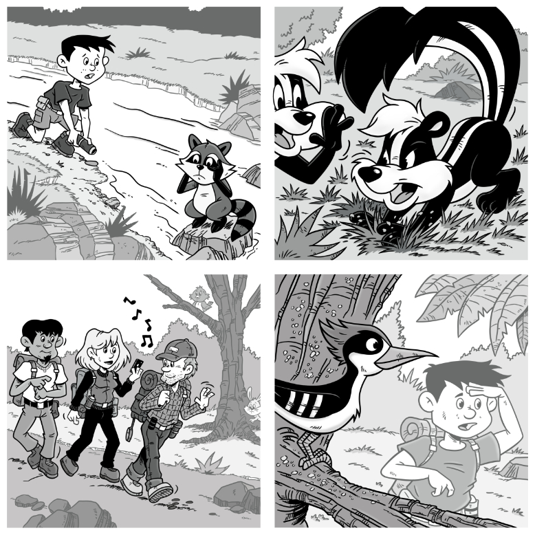 Interior illustrations from Trail Tales 2